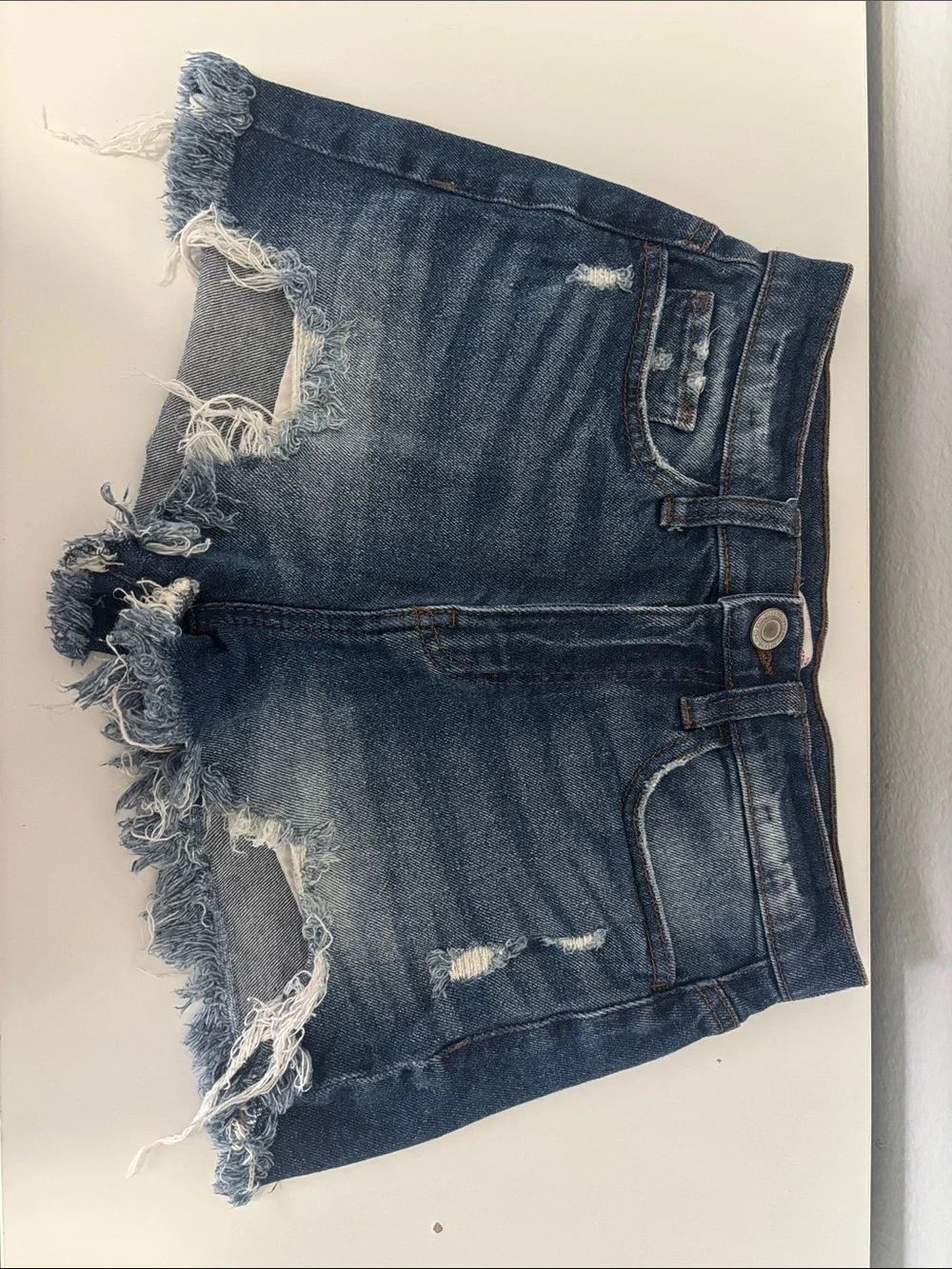 Dark denim shorts